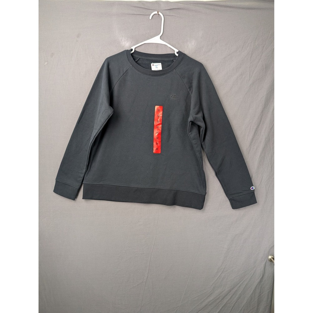 Champion Womens Powerblend Fleece Pullover Sweatshirt Charcoal Grey Medium